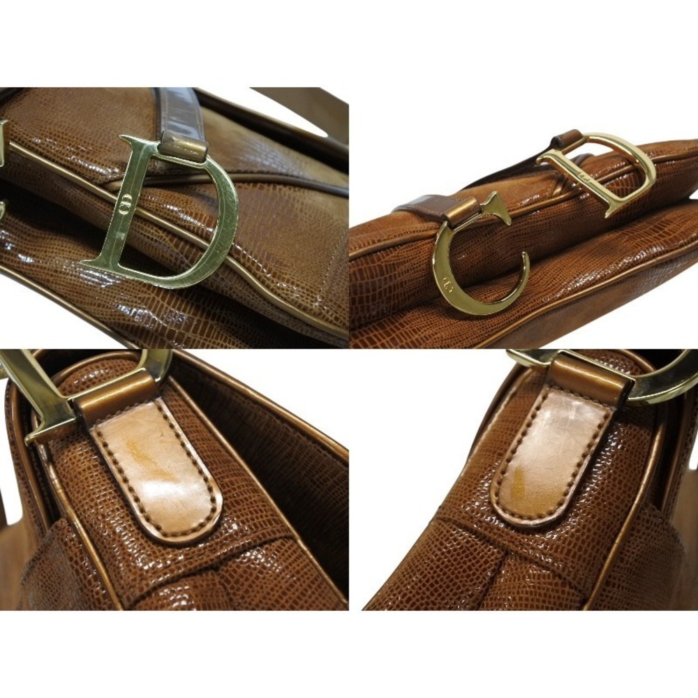 Christian Dior Saddle Bag brown lizard leather - Picture 7 of 10